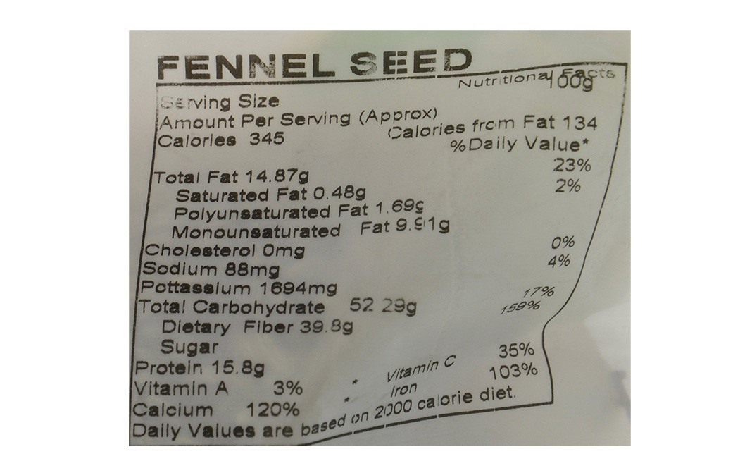 Go Earth Organic Fennel    Pack  200 grams
